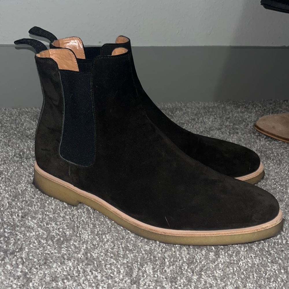 New Republic Black Suede Chelsea Boots sz 11.5